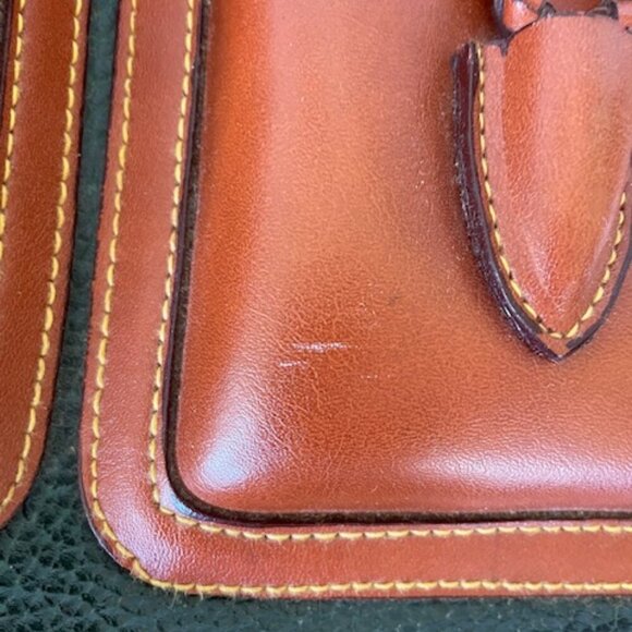 DOONEY & BOURKE AWL Green Pebbled Leather Large Double Pocket Outback Purse - Picture 14 of 17